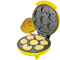Machine à pain et gaufres automatique à design de dessin animé, chauffage électrique double face pour la cuisson de gâteaux et de plats de petit-déjeuner