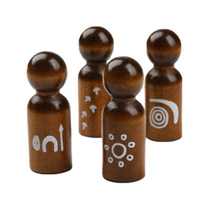 Muñecos de Madera con Serigrafía, Acabado Natural, Ecológicos, Decoración para Habitación Infantil, Decoración del Hogar, Regalo - Product Image 5