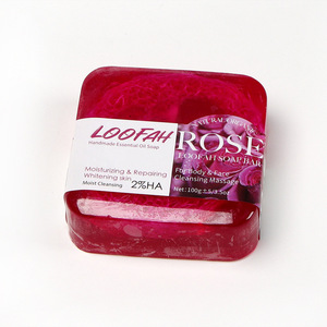 Jabón Artesanal de Lufa de Lavanda con Aromaterapia de Rosas, Hidratante <span class=keywords><strong>y</strong></span> Control de Grasa - Product Image 4