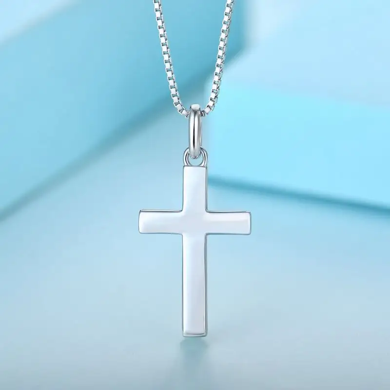 925 Sterling Silver Keepsake Memorial Cross Jewelry S925 silver Pendant Cross Necklace For Men Women