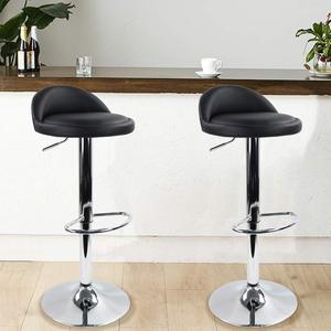 Chaise <span class=keywords><strong>de</strong></span> <span class=keywords><strong>bar</strong></span> à dossier haut au design moderne, pivotante et réglable, en similicuir PU, pour la maison, la cuisine, l'extérieur, l'hôtel, la salle à manger - Product Image 2