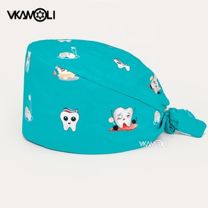 Chapeau chirurgical pour dentiste, pièces, impression dentaire avec boutons, tête <span class=keywords><strong>de</strong></span> soins infirmiers, laboratoire, gommage du laboratoire, chirurgie, boutique d'animaux, chapeau pour salle d'opération pour femmes - Product Image 2