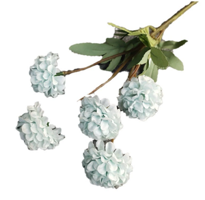 Lot de 5 mini-boules de chrysanthèmes en soie artificielle – Fleurs artisanales écologiques pour Thanksgiving et mariages - Product Image 5