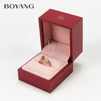 Boyang Coffret Cadeau de Luxe Personnalisé en Cuir PU pour Mariage, Saint-Valentin et Bijoux, Ensemble Complet