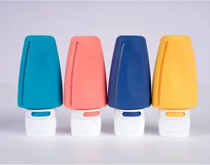 80Ml Reisformaat Containers Lekvrij Hervulbare Siliconen Knijpbare Reisaccessoires Reisflessen Voor Toiletartikelen Shampoo