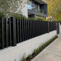 Système complet de portail coulissant et de portail piétonnier en aluminium sur mesure pour villa, jardin, livraison directe d'usine