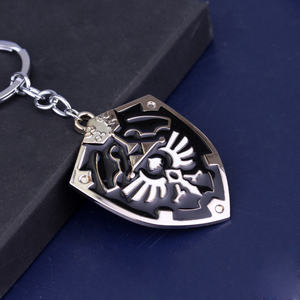 Top Grade Loạt Trò Chơi Huyền Thoại Của Zelda Keychain Kim Loại Hợp Kim Lá Chắn <span class=keywords><strong>Men</strong></span> Keyring Chủ Cho Nam Giới Phụ Nữ Tốt Nhất Quà Lưu Niệm Quà Tặng - Product Image 5
