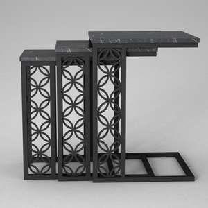 Exclusivo aglomerado de lujo Exclusiva mesa de centro de mármol Klark de Turkiye Best Seller Home - Product Image 4