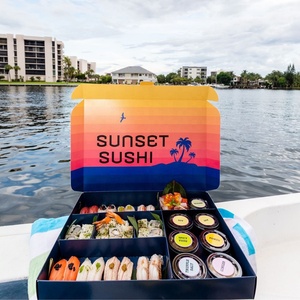2025 gros jetable personnalisé enduit papier Sushi boîte emballage alimentaire diviseur pour emporter mat stratification gaufrage impression - Product Image 2