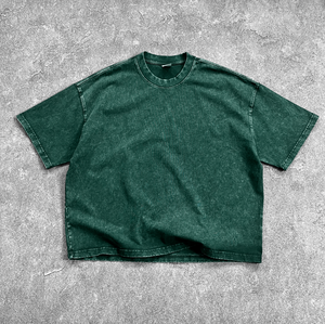 T-shirt da <span class=keywords><strong>uomo</strong></span> cropped vintage lavaggio acido pesante 275gsm con logo personalizzato vestibilità ampia all'ingrosso per produttori - Product Image 5