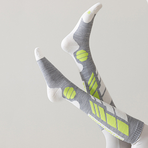 Nouveau Long Sport Chaussettes Ski Snowboard <span class=keywords><strong>Bas</strong></span> Chauds Temps Froid Épais Genou Haute Thermique <span class=keywords><strong>Laine</strong></span> Mérinos Ski Chaussettes pour Homme - Product Image 1