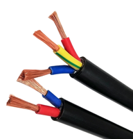Câble d'alimentation flexible RVV H05VV-F 3 conducteurs en cuivre pur gainé PVC IP65 300/500V pour automobile, éclairage DIY, industrie et bâtiment