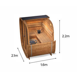 Sauna Interior Aislada de Lujo para 2 Personas, Fabricada con Madera Termotratada Natural - Product Image 4