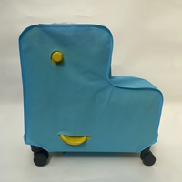 Valise à roulettes multifonctionnelle JX pour enfants, 20 pouces, avec design de dessin animé personnalisé, scooter à 4 roues, bagage de voyage pour enfants