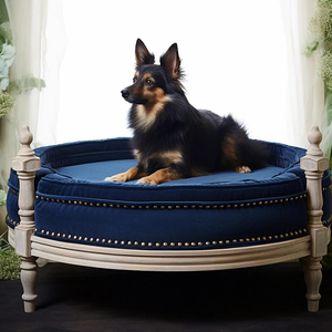 Meilleures ventes 2024 - Lit pour chien en bois écologique personnalisé de luxe, orthopédique, en mousse à mémoire de forme, imperméable, avec motif animalier - Product Image 2