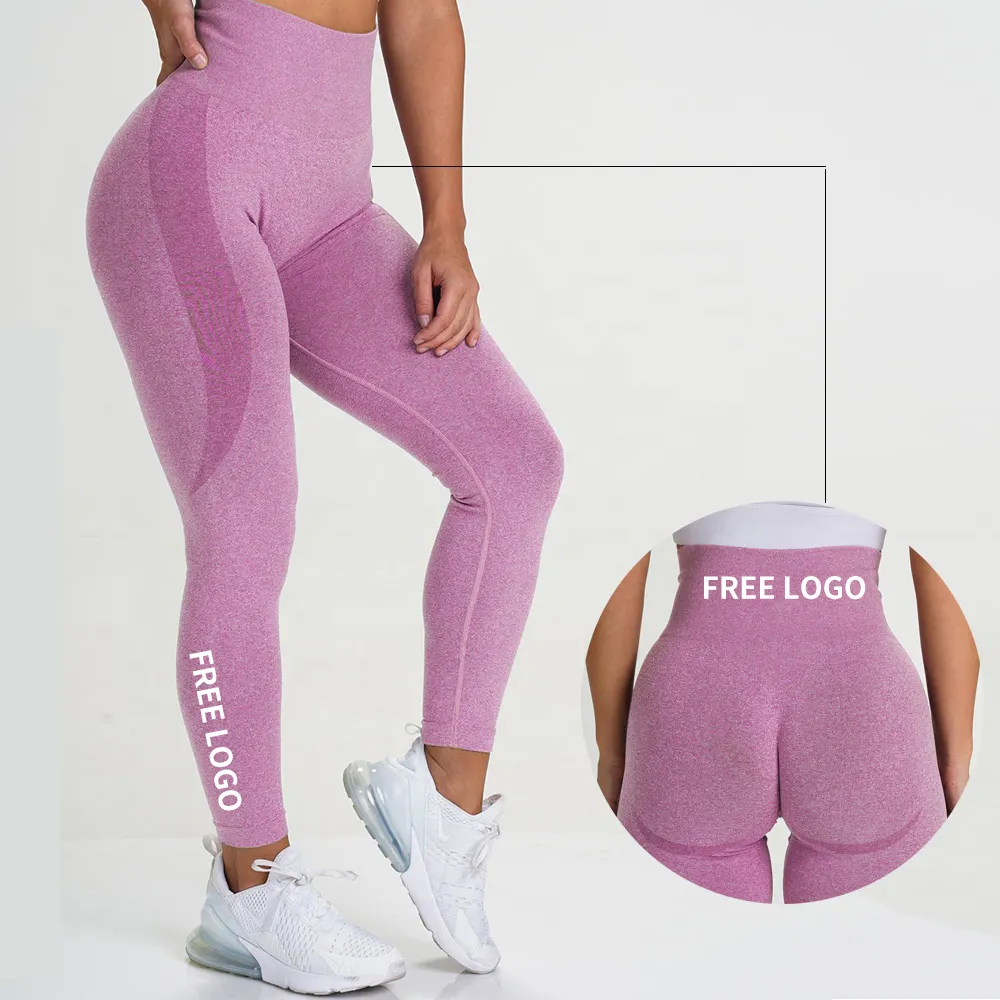 Logo personalizzato gratuito Leggins Por sindaco Tiktok corsetto Butt Lift vita alta allenamento sportivo senza cuciture Yoga Wear Leggings da palestra per donna