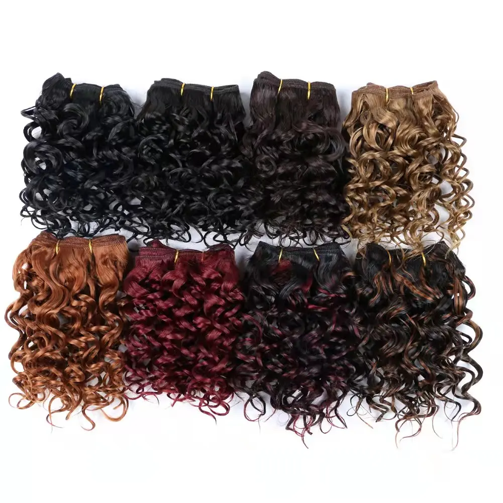 Парик из натуральных волос, много цветов, набор из четырех частей, модный парик из коротких человеческих волос по низкой заводской цене