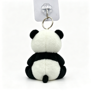 Custom Panda plush keychain, <b>Mini</b> panda stuffed animal keyring, Panda plush <b>backpack</b> charm - Product Image 2
