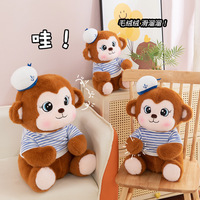 Nuevos Juguetes de Peluche Navideños Hechos a Mano de la Serie Navy Monkey - Diseño Moderno al por Mayor