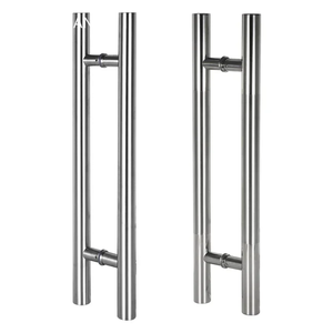 Manijas y tiradores modernos de acero inoxidable con vidrio grueso para puertas correderas de baño, ideales para hoteles y apartamentos, herrajes para puertas interiores, fáciles de instalar. - Product Image 6