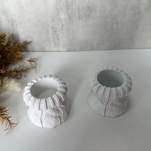 Early Riser Petit <span class=keywords><strong>Laine</strong></span> Tricoté Chapeaux Gypse Pots De Fleurs Chandelier Silicone Moule DIY Boîtes De Rangement Bougies Bocaux Moulures - Product Image 6