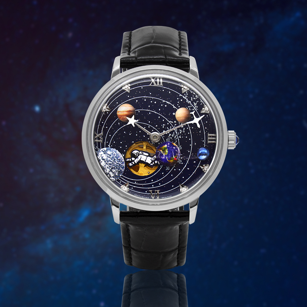 Montre Homme Space Explore Mechanical Wrist Watch Luxury Automatic Men Watch Genuine Leather