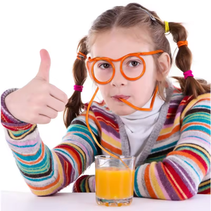 <span class=keywords><strong>Lunettes</strong></span> de fête intéressantes jetables colorées paille fête <span class=keywords><strong>pailles</strong></span> fantaisie pour décorations de fête gobelet avec paille - Product Image 2