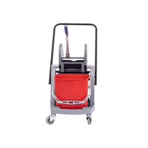 34L 2 kova sıkmalı paspas kovası temizleme araçları Wringer market arabası - Product Image 4