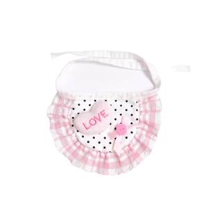 Bavoir pour animaux de compagnie en polyester de style dessin animé fait à la main pour chats et chiots, demi-serviette anti-bave, accessoires pour vêtements de bébé - Product Image 5