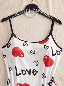 KISS ME ANGEL Lingerie <span class=keywords><strong>Sexy</strong></span> da Donna con Stampa, Babydoll Confortevole, Camicia da Notte per Signore Mature, Metodo di Tessitura Non Tessuta - Product Image 3