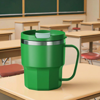 Promotion 2026 : Tasse de Voyage Isotherme en Acier Inoxydable à Double Paroi Sans BPA, Extérieur en PP avec Poignée, 400ML