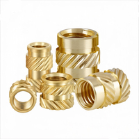 Inserts filetés à sertir à chaud en laiton M1 M2 M3 M4 M5 M6 M8 à motif chevron, fixations pour impression 3D et plastiques