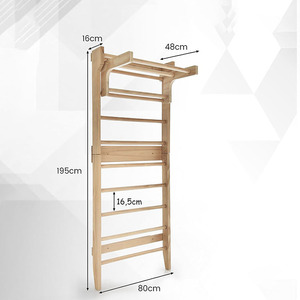Patio interior de madera ecológico Jungle <span class=keywords><strong>Gym</strong></span> Niños pequeños Escalera de pared sueca Gimnasio en casa para niños - Product Image 1
