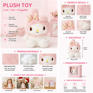 Peluche Hello KT, Figura Collezionabile di Cartoni Animati, Giocattoli Morbidi Imbottiti, Ciondolo, Regalo a Sorpresa, Decorazione per Feste - Product Image 2
