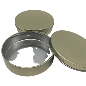 chocolate caviar tin round aluminum jars tins beard balm salve lip balm candle tin box custom box