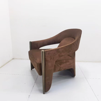 Chaise longue de style tendance et populaire sur internet |   Tapisserie en flanelle pelucheuse |   Meubles de salon de villa moderne