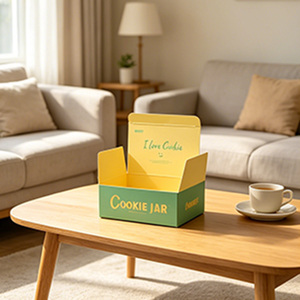 Boîtes à <span class=keywords><strong>biscuits</strong></span> rectangulaires imprimées sur mesure avec logo personnalisé, emballage alimentaire de qualité supérieure, vente en gros - Product Image 5