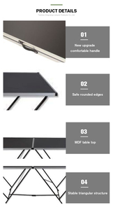 Moderne Buitentuin Opvouwbare Behang Plakken Tafels Draagbare Smalle Rechthoek Voor Eetparken Opvouwbaar Tuinmeubilair - Product Image 6