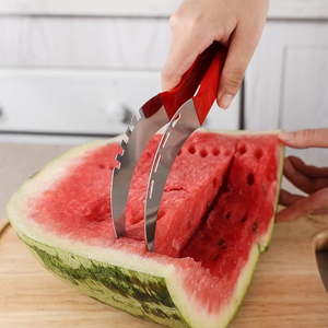 Efficient Stainless Steel Watermelon Slicer Server with Non-Slip Handle Manual Fruit Divider and <b>Cutter</b> Tool - Product Image 2