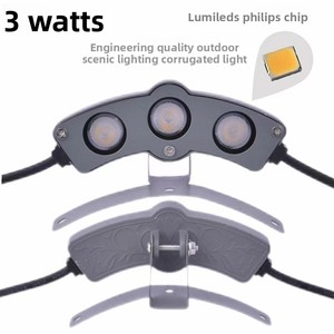 โคมไฟ LED แบบลูกฟูกสำหรับภายนอกอาคาร กันน้ำ IP67 เหมาะสำหรับสวน <span class=keywords><strong>วัด</strong></span> ศาลา อาคารโบราณ 6W 24V - Product Image 2