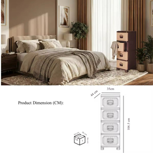 New Durable Mobile 4 Drawer Plastic Modern Storage Cabinet Large Capacity <b>File</b> <b>Organizer</b> Chest for Office Home Bedroom - Product Image 3