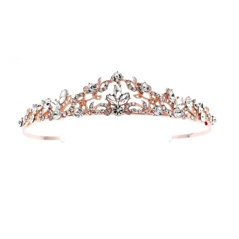 Mode Kristall Krone Braut Legierung Tiara Kopf Schmuck Diadem Zirkon Hochzeit erwachsene Prinzessin Tiara