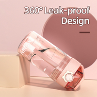Bouteille d'eau portable en PP de 450 ml pour enfants avec paille intégrée, bouteille d'eau scolaire anti-fuite avec verrou de sécurité pour usage quotidien à l'école