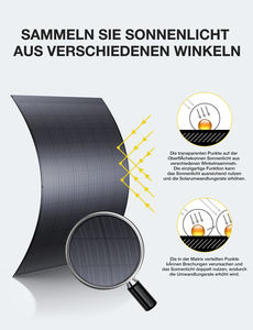 PANNEAU <span class=keywords><strong>SOLAIRE</strong></span> Flexible Bendale Ultra Mince et Léger 240W <span class=keywords><strong>Balcon</strong></span> RVs <span class=keywords><strong>Tente</strong></span> Camping En Plein Air Panneau Photovoltaïque Portable - Product Image 5