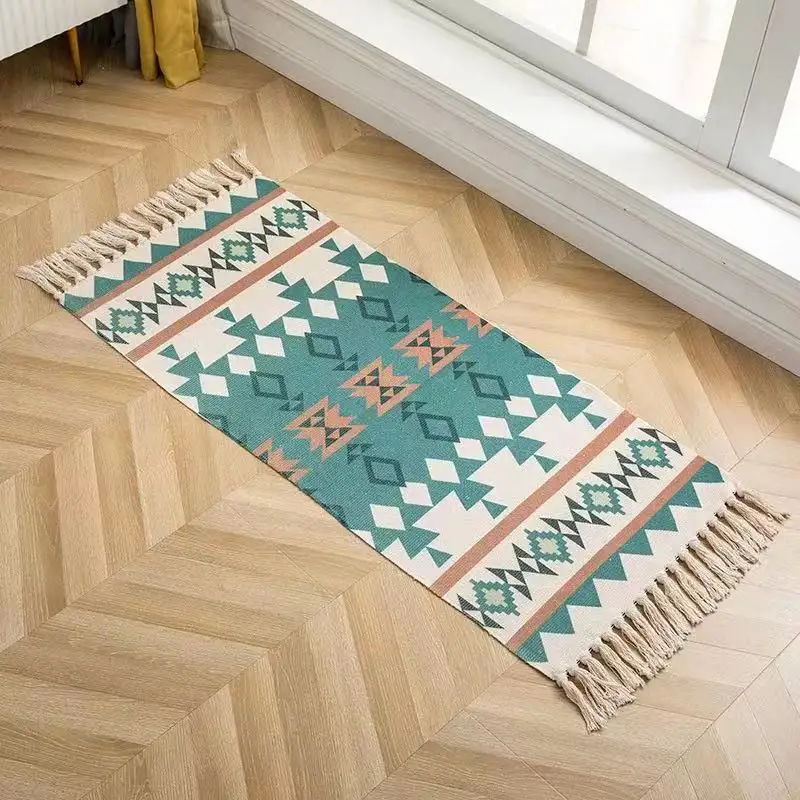 60x90 tufted tassel modern versatile household water-absorbing floor mat cover carpet and Thread Blanket