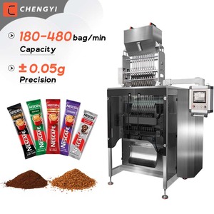 Machine d'emballage automatique de poudres solides et de granulés multi-voies, machine d'emballage de sucre et de café - Product Image 1