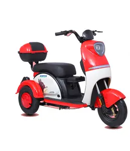 Eléctrico para motocicleta de 3 ruedas adultos bicicleta coche batería Motor triciclos en Dubai dos asientos México pasajero Moto A niños triciclo