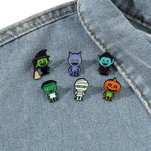Broche Electrochapado de Halloween con Diseño de Dibujos Animados Divertidos: Calabaza, Momia, Drácula, Monstruo de <span class=keywords><strong>Hotel</strong></span> Transylvania - Product Image 3