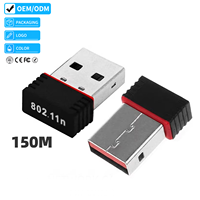 Adaptateur WiFi USB Mini Justlink 150 Mbps 2,4 GHz 802.11n Carte Réseau Sans Fil Plug and Play pour Ordinateur de Bureau et Ordinateur Portable