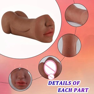 Nouveau Masturbateur Masculin OEM à Deux Canaux, Simulation de Bouche avec <span class=keywords><strong>Dents</strong></span>, Modèle d'Instrument Réputé, Forme de Fesses Volumineuses, Godet Masturbateur Type Aircraft Cup, Jouet Sexuel pour Hommes Adultes - Product Image 4